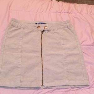 Denim mini skirt (beige)